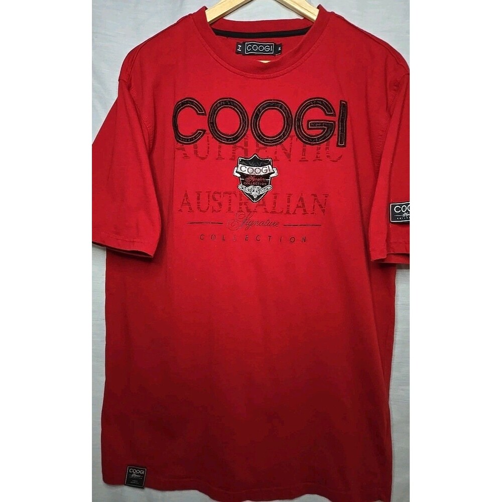 COOGI Authentic Signature Collection T-Shirt, Sz XL, Red, Australian